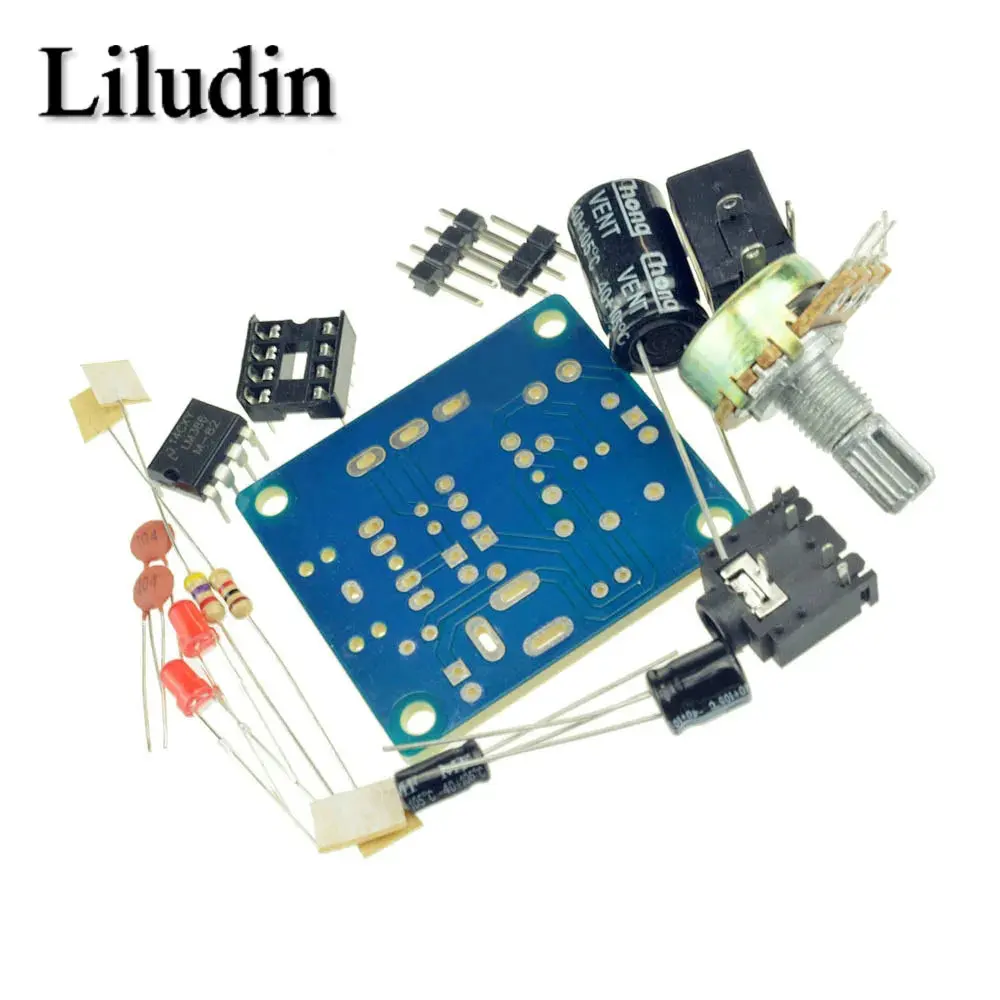 LM386 MINI Amplifier Board DIY Kit 3V-12V Power Amplifier Suit Electronic Fun Kits Beyond TDA2030