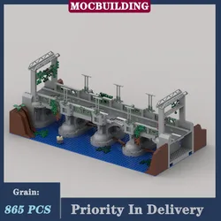 MOC City Bridge Set Model Building Block Assembly War Shelter Collection Series Toy Gifts