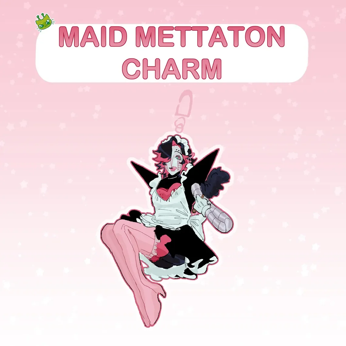 Mettaton Maid Anime Acrylic Keychain Key Holder Collectible Item
