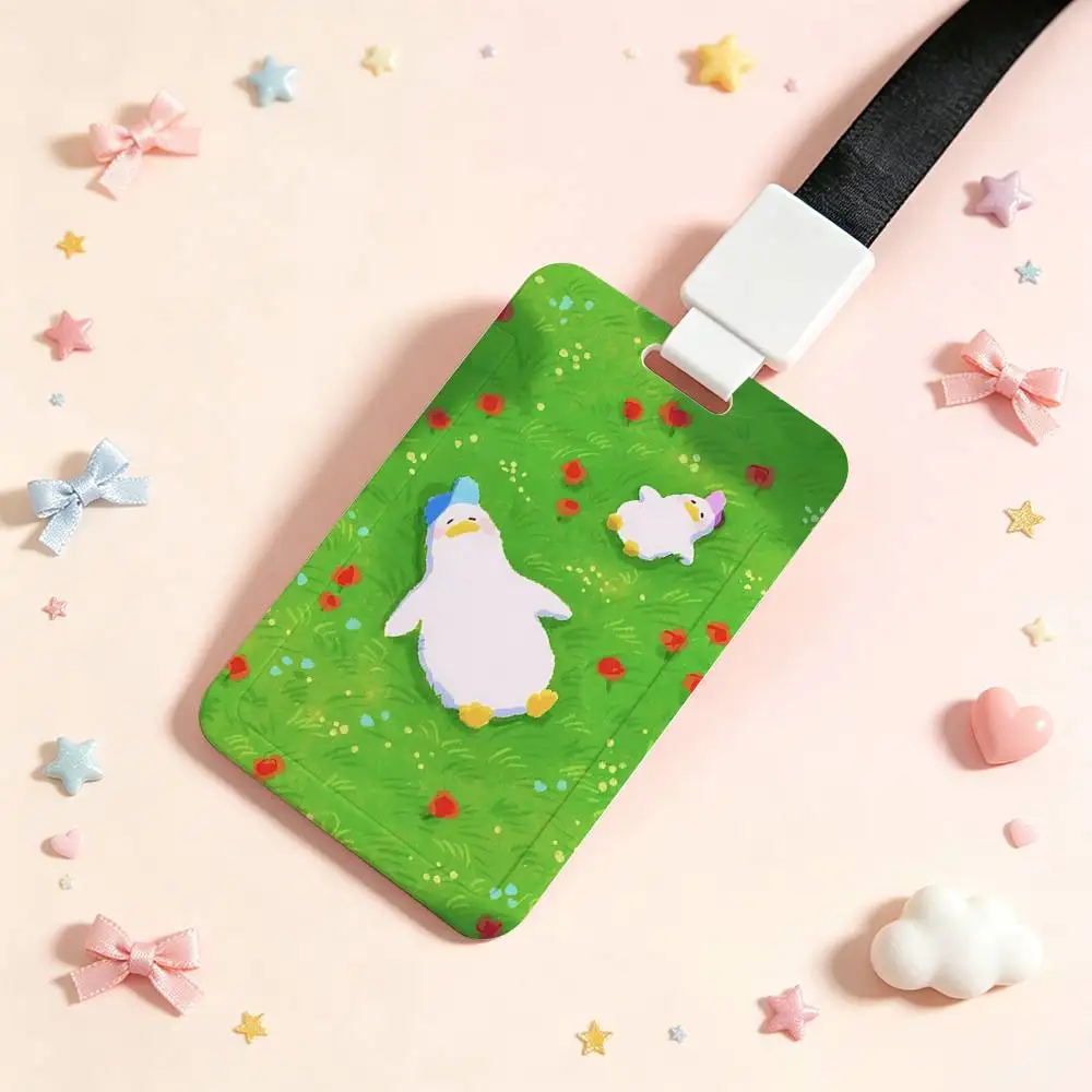 Cute S-ssebong Duck NFC Contactless Sliding Card Sleeve For Student Cards, Bus Cards, ID Cards, And Work Permits