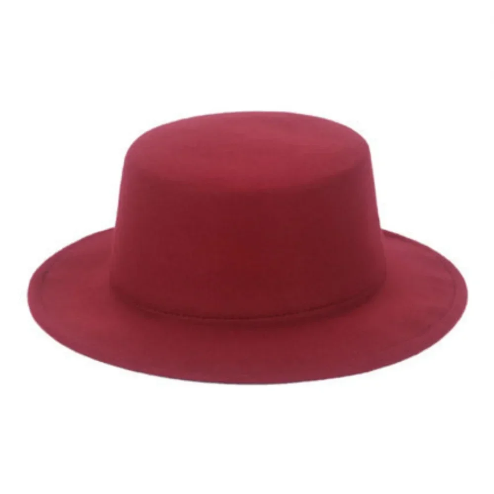 

Unisex Wide Brim Panama Hat - Vintage Jazz Elegant Church Cap for Men/Women in Beige/Black/Red