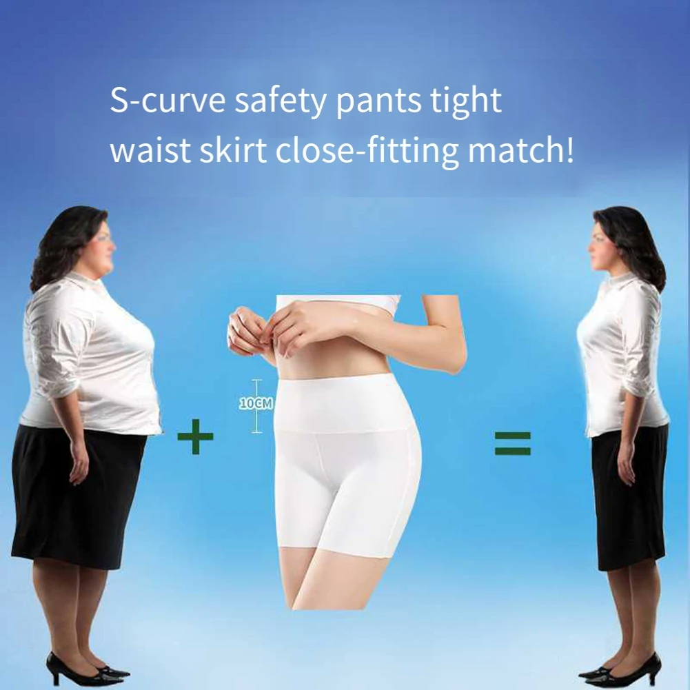Underwear Safety Pants Seamless Emptied Seamless Thin Summer Three-point High Waist Ice Silk Large Size Boxer Underwear