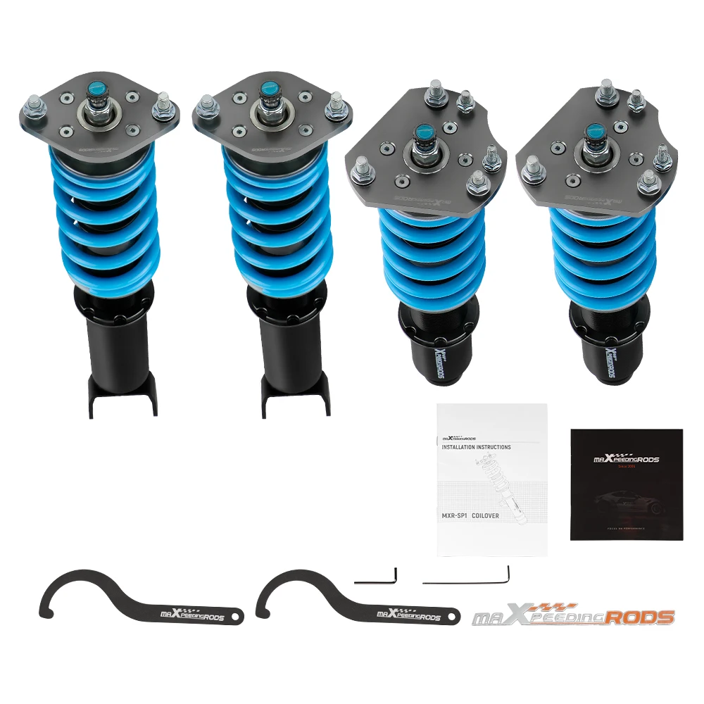 MaXpeedingrods COT6 Adjustable Coilovers 24-Step Struts For Honda Prelude 92-01 Front & Rear Coilovers Suspension