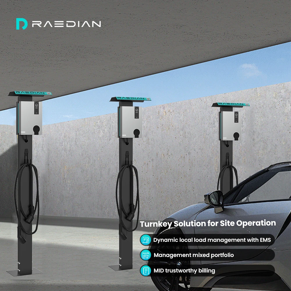 Manufacturer RFID Card OCPP EV Charger With Billing ,3 Phase 22kW Free CMS EV Charging Stations Type2 MID Wallbox