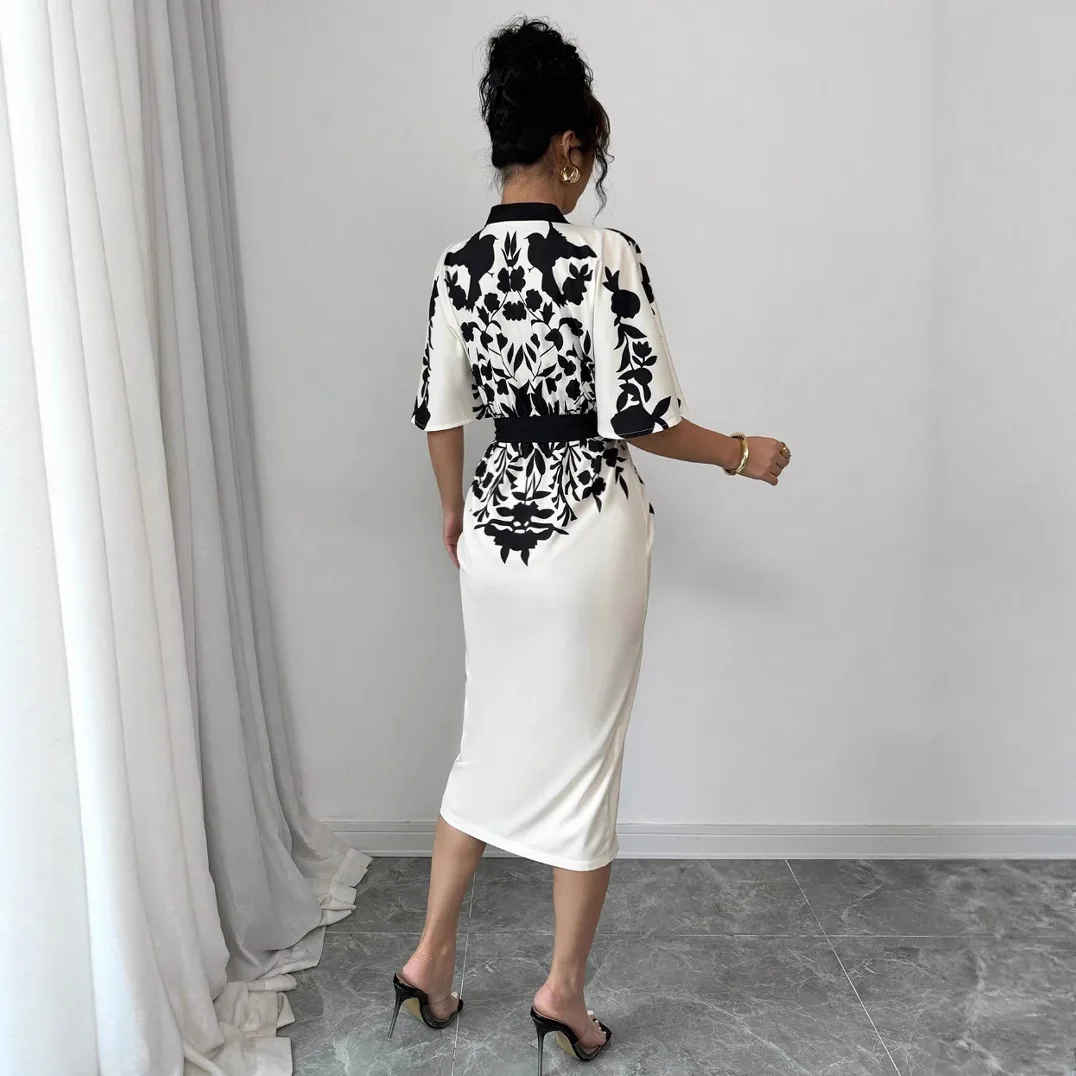 European and American fashion 2026 new retro style positioning printed split cuffs cardigan top jacket women's long sleeves