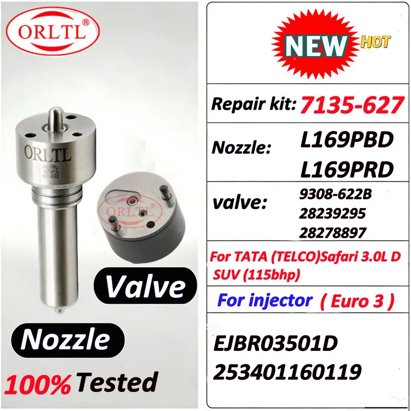

EJBR03501D 7135-627 Repair Kits L169PBD Nozzle 9308-622B 28239295 28278897 Valve For 253401160119 EURO 3 TATA TELCO Safari 3.0