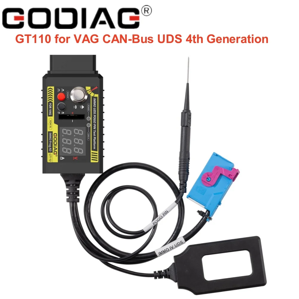 GODIAG GT110 for VAG Group CAN-Bus UDS 4th Generation IMMO System Test Platform Cable to Read & Write Offline POGO PIN Data