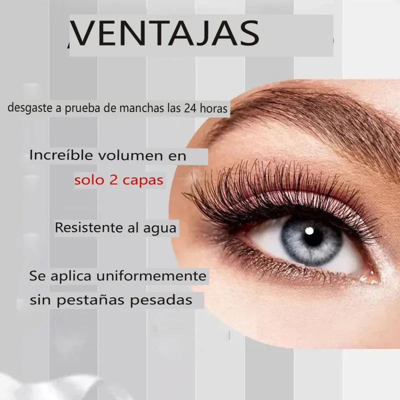 3PCS 7D Mascara impermeabile Facile da rimuovere Nessun sbavature Struccante sottile e spesso Non richiesto Prodotto per migliorare la bellezza delle ciglia