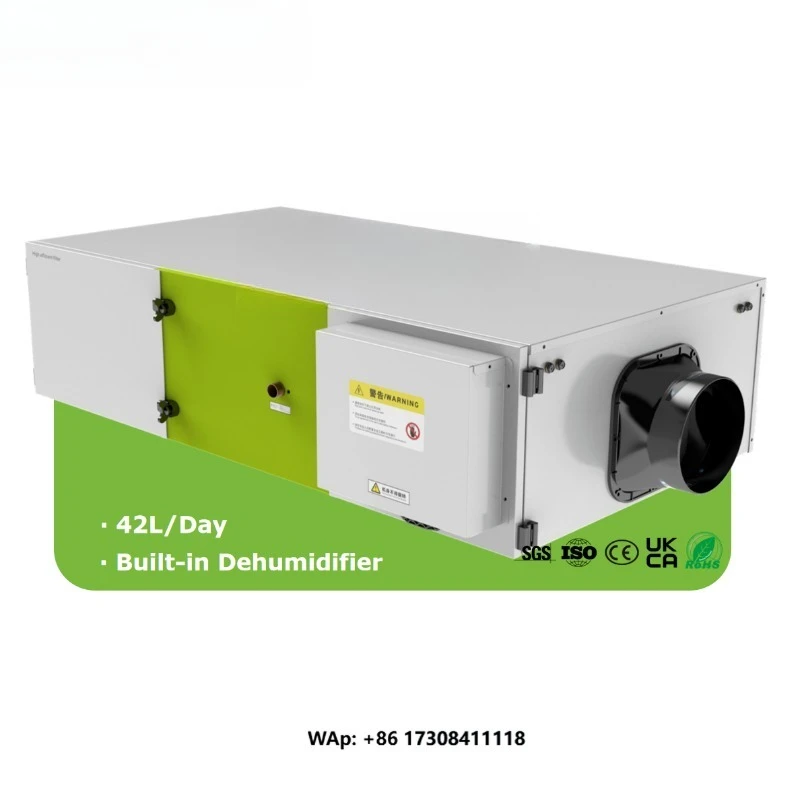 42 L/D Residential Apply Ceiling-Mounted Built-in Dehumidifier Fresh Air Dehumidification Purification Machine