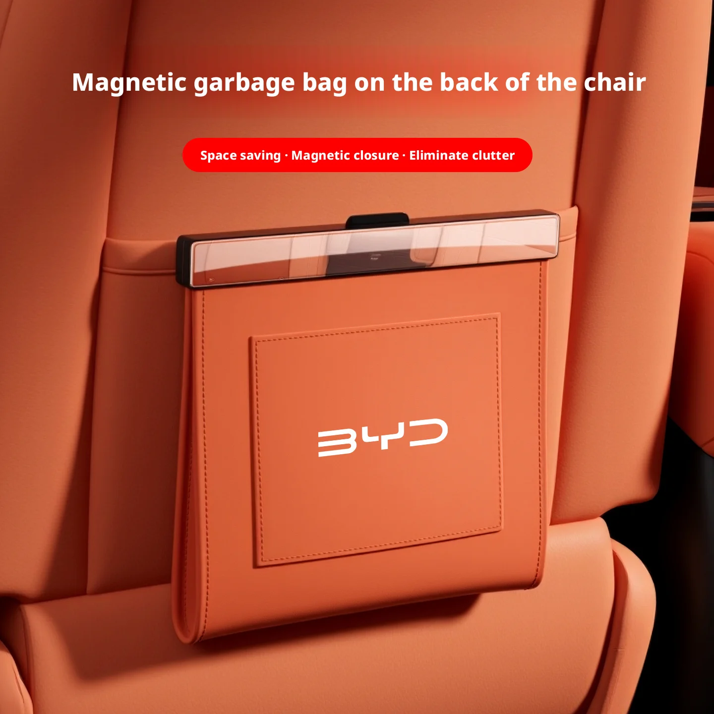 Suitable for BYD car folding trash can Song L Qin MAX Tang PLUS Han pro Yuan car interior cleaning bag