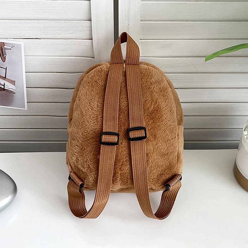 새로운 Capybara 인형 플러시 배낭 휴대용 만화 동물 귀여운 Capybara 배낭 플러시 여성 가방 여자 아이를위한 선물