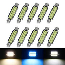 10pc LED Canbus Festoon C5W C10W 31/36/39/41mm Car Light For Interior Door Bulb License Plate Lamp Warm White Ice Blue White 12V