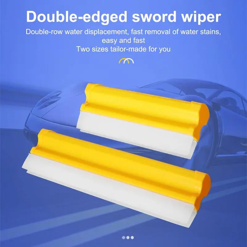 Windshield Squeegee T-Bar Shower Squeegee Automotive Cleaning Tool Car Dryer Double Row Silicone Squeegee For Car Home Use