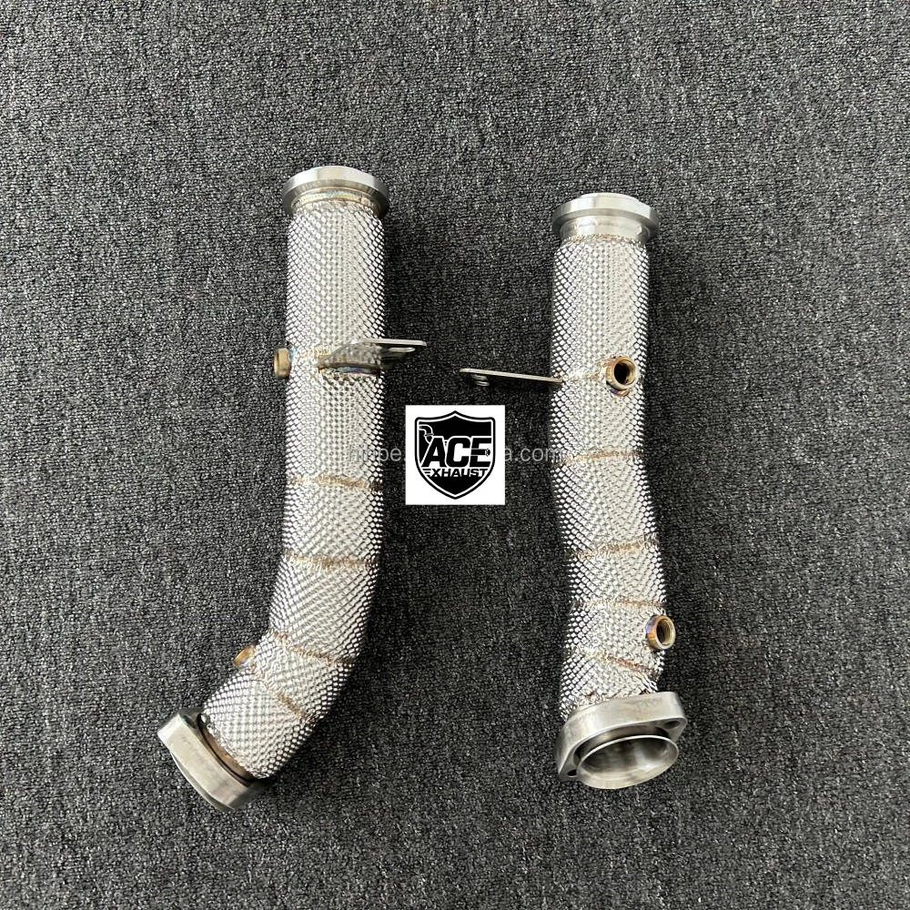 Edelstahl-Hochleistungs-Sport-Downpipe-Auspuffkopf für Mercedes-Benz C43 3.0T 2016-2019 mit Wärmeisolierung zur Leistungssteigerung – Detail 12