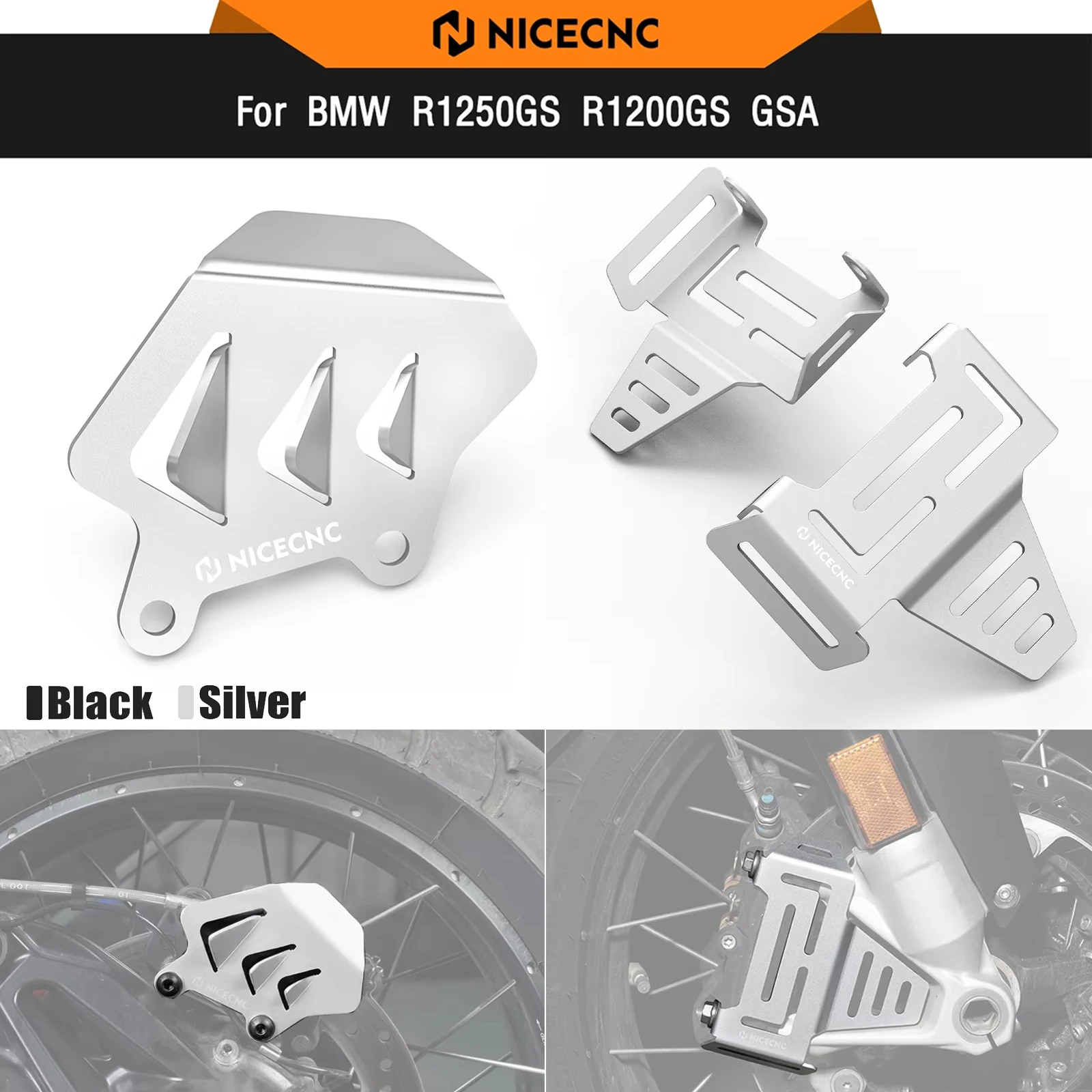 

For BMW R1250GS GSA 2019-2024 Front Rear Brake Caliper Guard R1250GS/Adventure 2019-2023 R1200GS R1200GS Adventure 2013-2018
