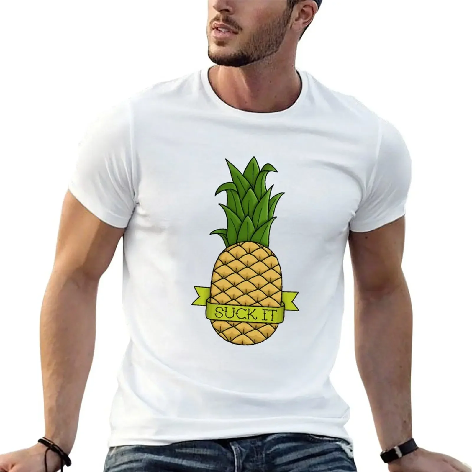 Suck It Pineapple T-Shirt street wear Blouse oversized t shirt men