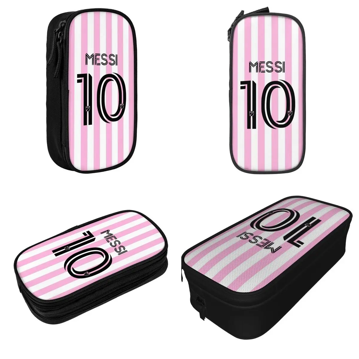 Messi Number 10 Pencil Cases Football Pencilcases Pen Holder for Student Big Capacity Pencil Bags School Supplies Stationery