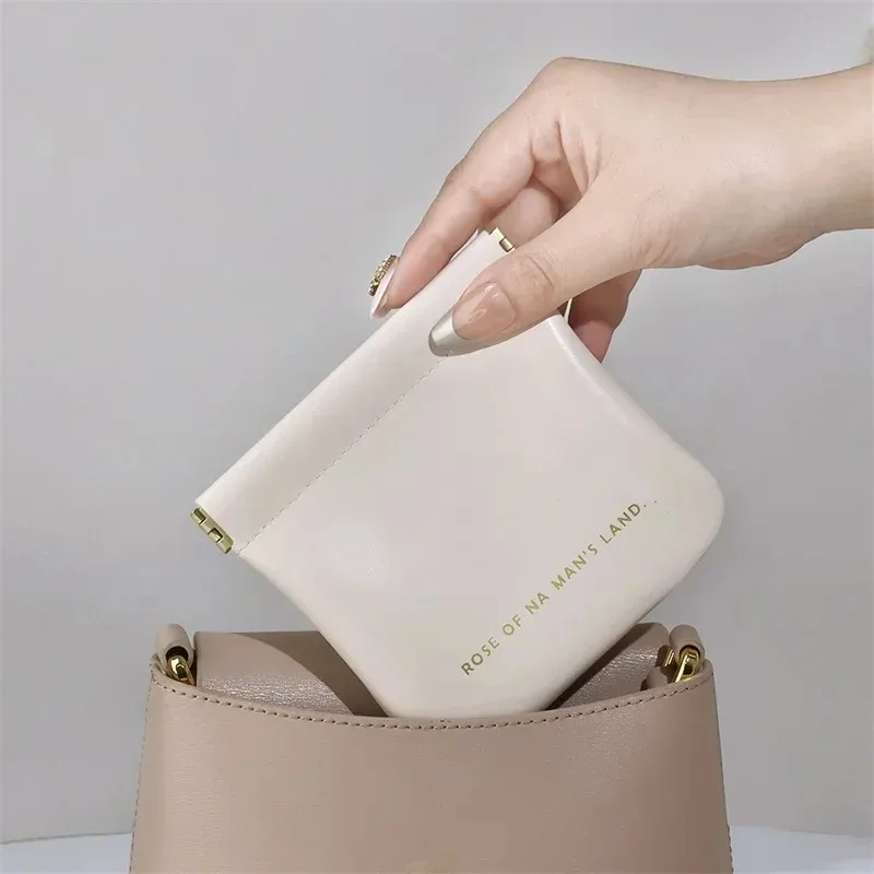 Small Makeup Bag Data Mini Portable Cable  Digital Storage Bag Automatically Closes Wired Earphones Carrying Bag Power Charger