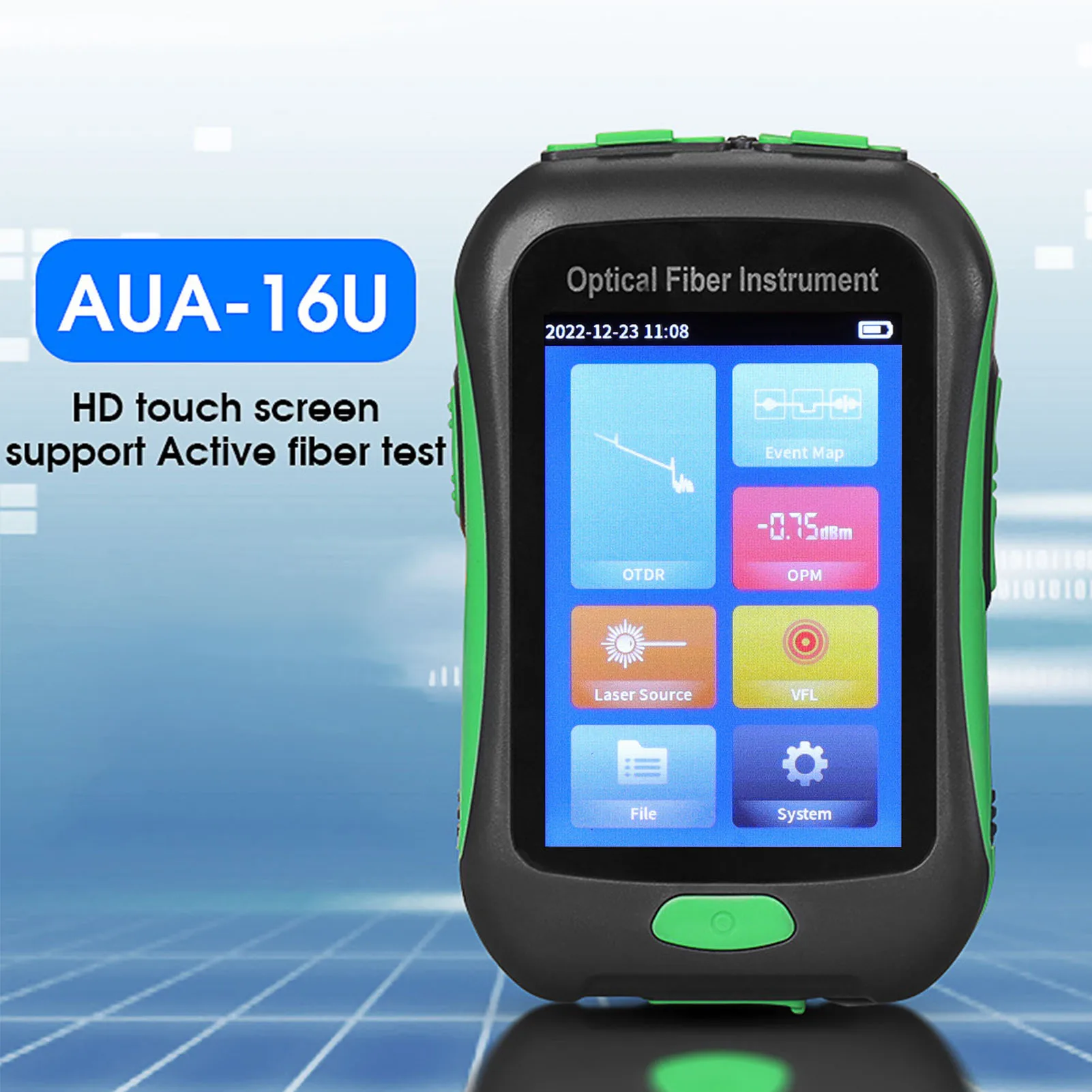 

Оптический рефлектометр AUA-16U 1550 нм, 20 дБ, с сенсорным экраном 3,5 дюйма, тестер оптоволокна OTDR