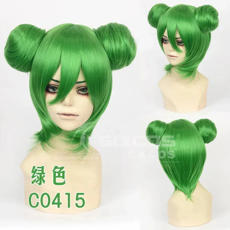 DIOCOS Love Live Sunshine Tsushima YOE4159U Yoshiko Chun Li pelucas de Cosplay mujeres niñas moño de pelo colorido