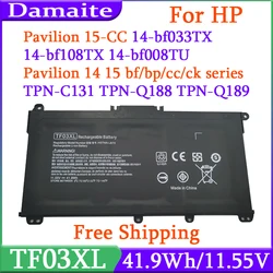 TF03XL TF03 Laptop Battery For HP Pavilion 15-CC 14-bf033TX 14-bf108TX 14-bf008TU TPN-Q188 TPN-Q189 TPN-Q190 Q191 HSTNN-UB7J 41.