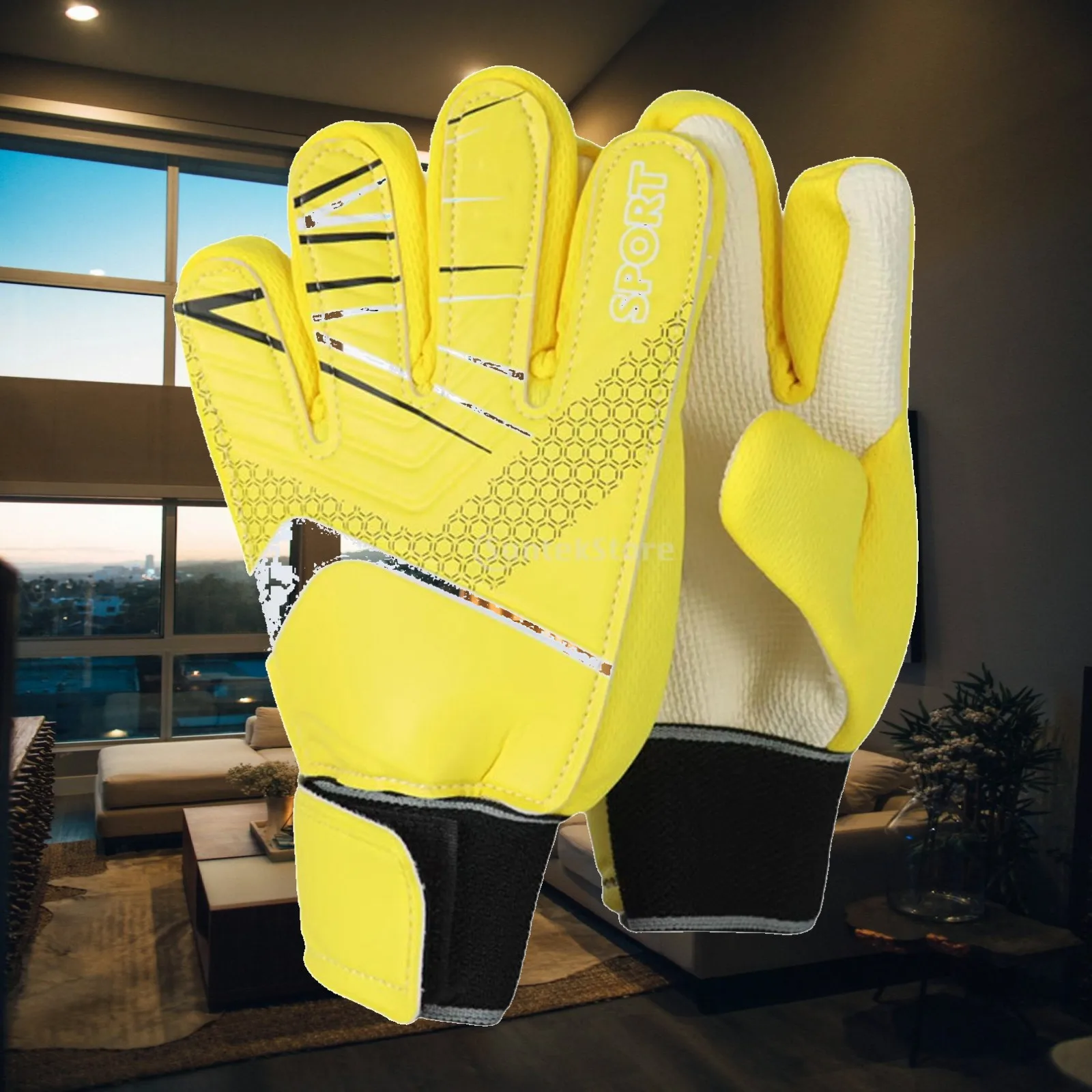 

Kids Soccer Goalkeeper Gloves Goalie Gloves Practical Wear Resistant Anti Slip Sports Supplies Protective Gift Mitts