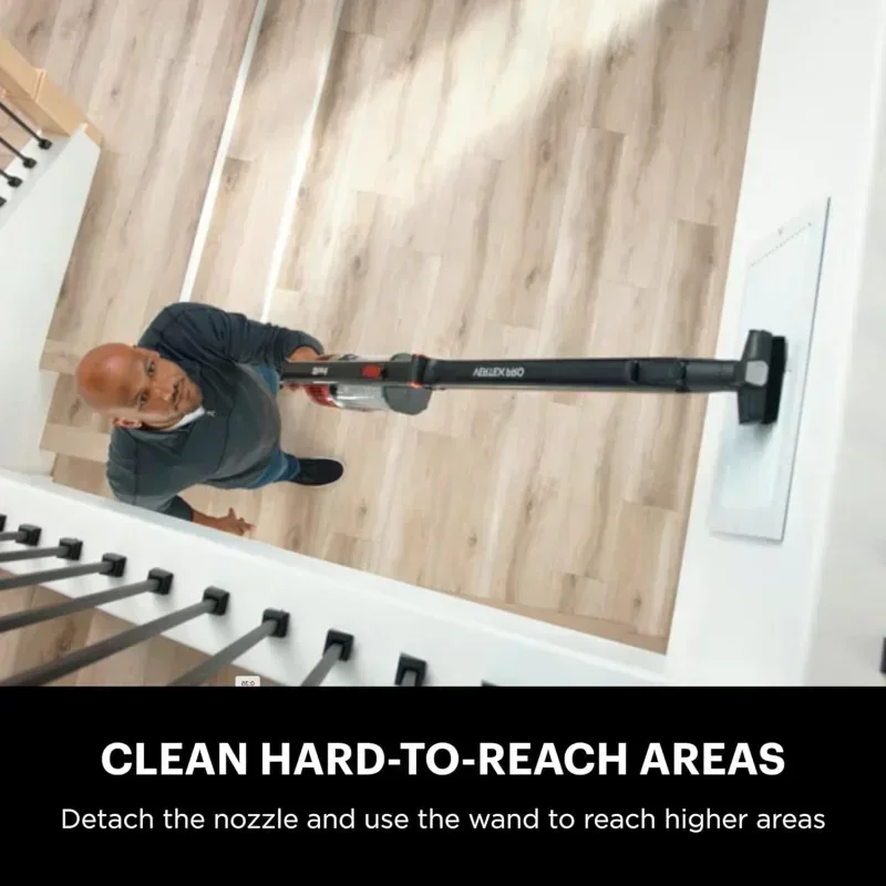 D2Bshark iz362h anti-allergen cordless pet pro lightweight stick HEPA vacuum with self-cleaning brushroll, powerfins, crevice,up