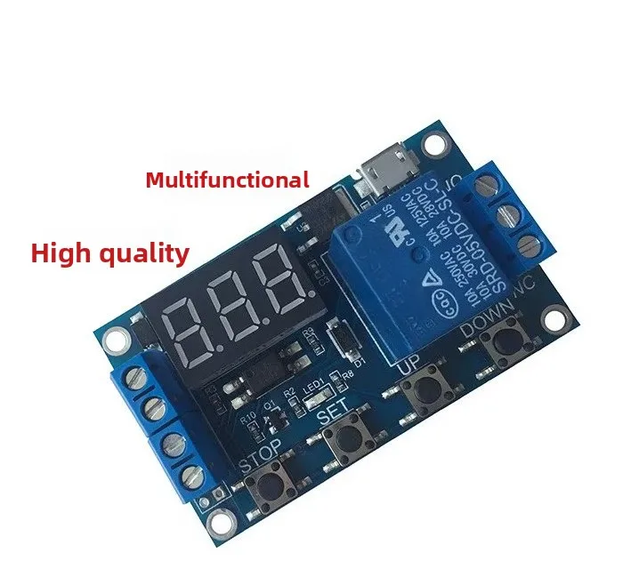 DC 5V/12V/24V 1-Channel Delay Relay Module, Trigger ON/OFF Cycle Timer Control Board for DIY