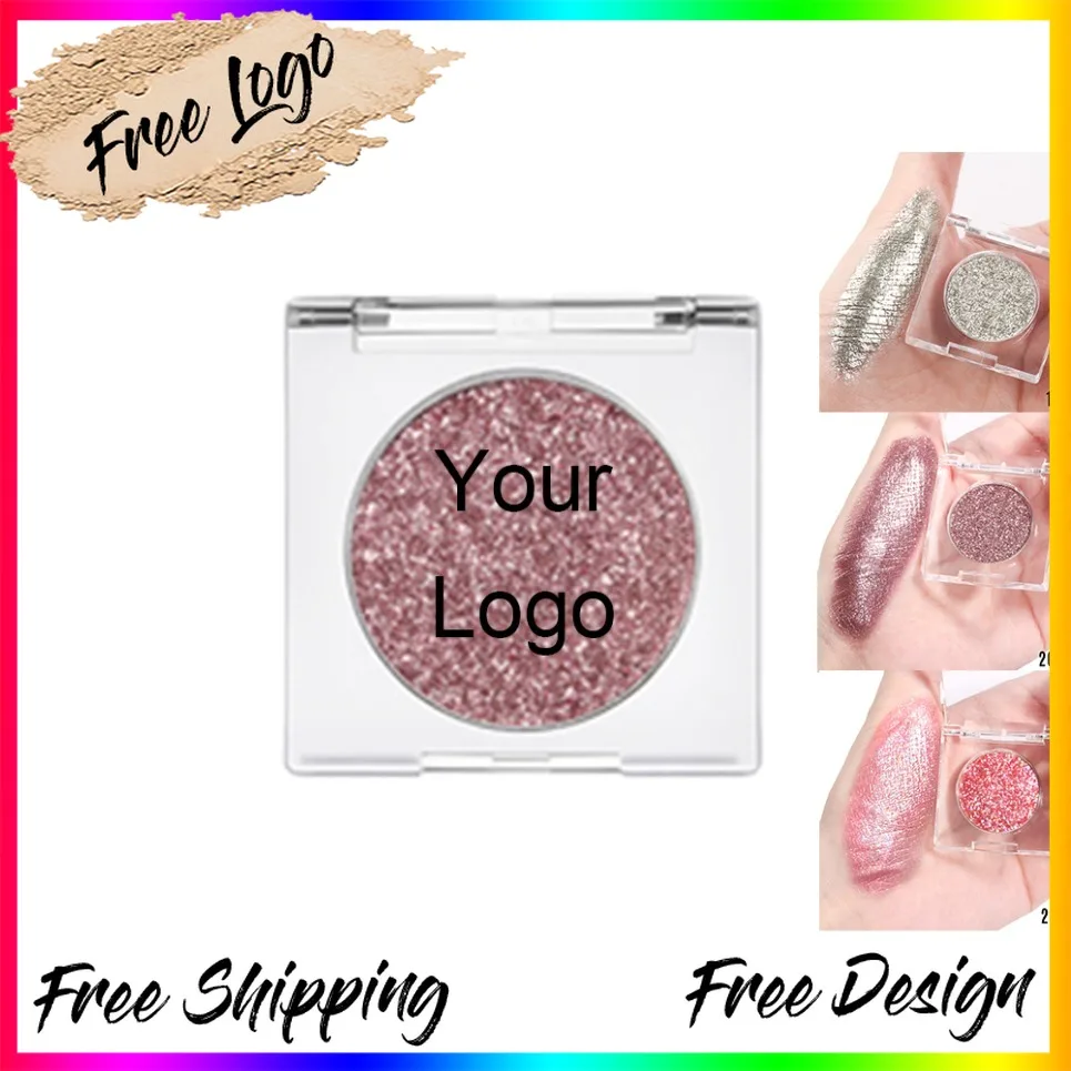 Sombra óptica camaleão de alto brilho diamante marca própria maquiagem vegana atacado logotipo personalizado paleta de glitter