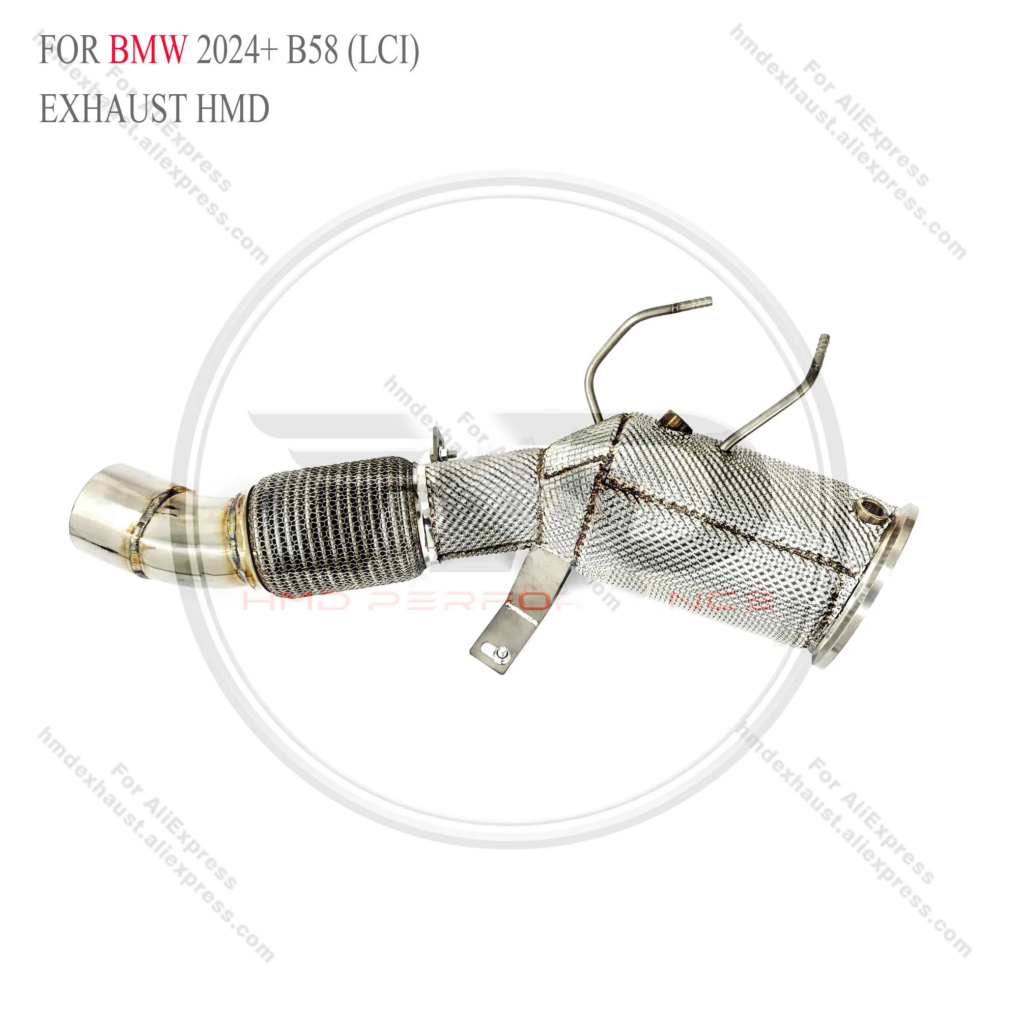 

HMD High Flow Exhaust Downpipe for BMW M240i M340i/M440i/540i/X3 X4 M40i/X5 X6 40i (LCI) 2025-B58 Exhaust Pipe