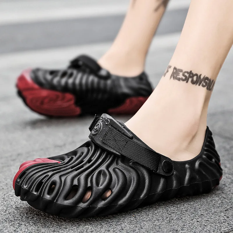 Summer Men's Sandals Breathable Garden Shoes Lovers Casual Beach Shoes Hollow Out Non Slip Outdoor Shoes Driving