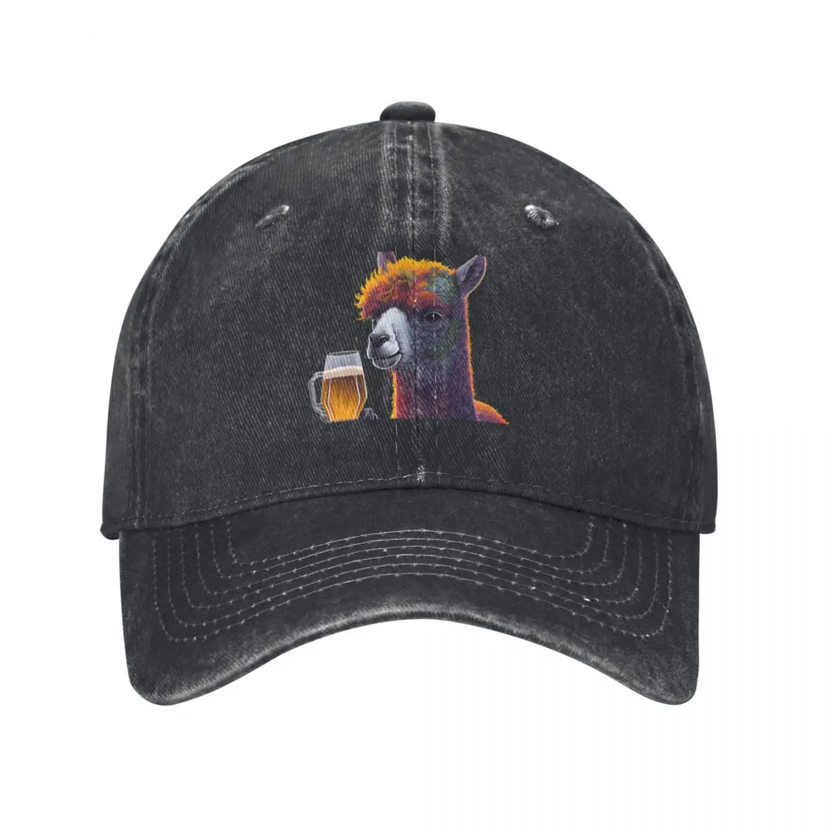 

Llama Alpaca Camel drinking beer wine alcohol Baseball Cap Sunscreen Mountaineering Gentleman Hat Snapback Cap Men Hats Women's