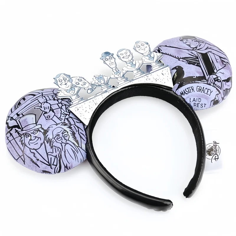 New Disney Parks The Haunted Mansion Graveyard Halloween Minnie Ears Headband Halloween Costume Bow Knot Hairband Headwear Hairs