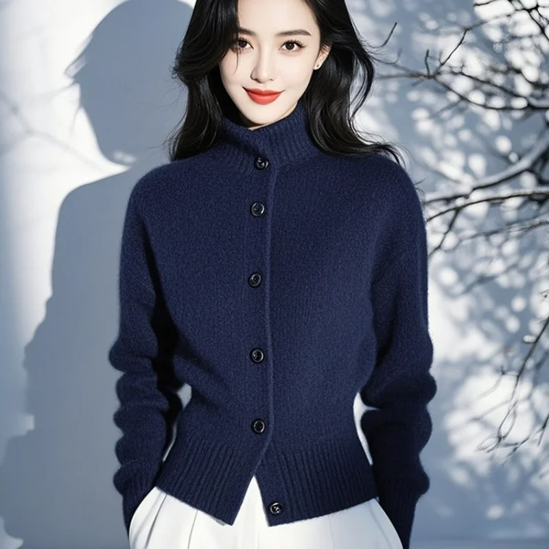 Korean Temperament and Atmosphere Outfit Sweater Jacket in Late Autumn Early Winter in Autumnhigh-end Knitted Cardigan for Women