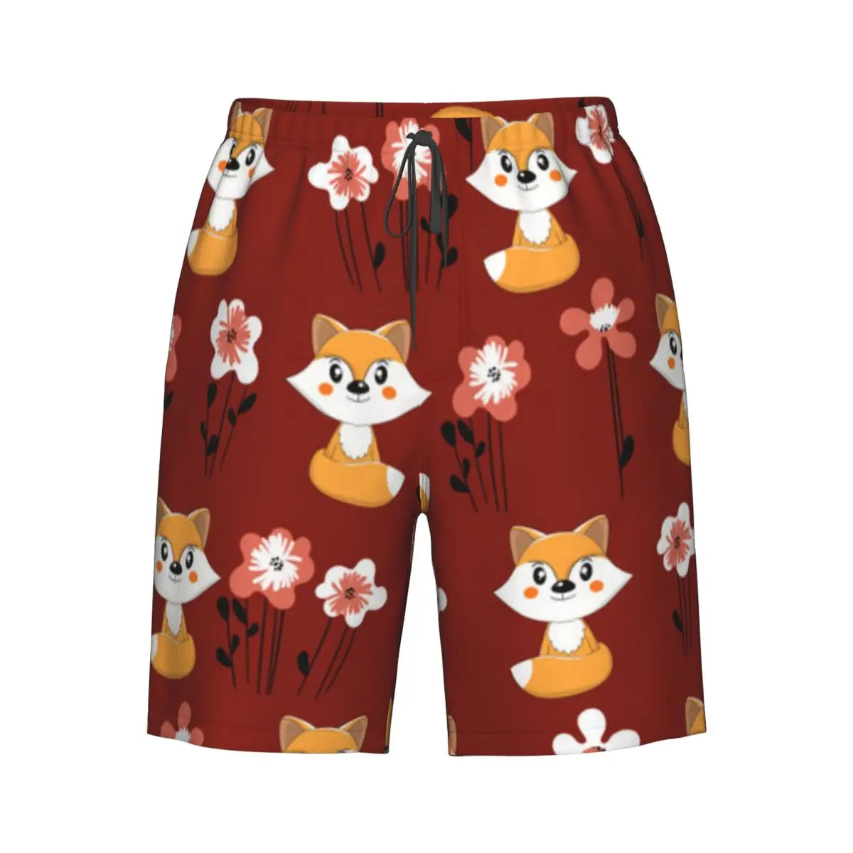 

Men's Swimming Shorts Cute Fox Funny Forest Animals Trunks Beach Wear