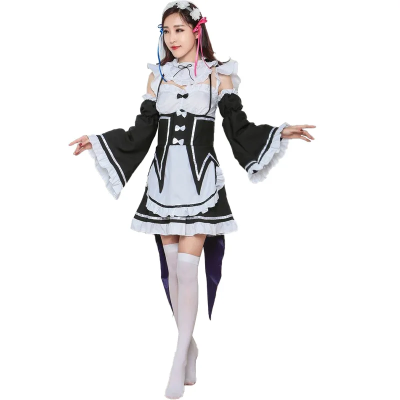 

Japanese anime: life in another world from scratch, Lam Rem Ram, fresh and sweet style, cosplay, anime character playing