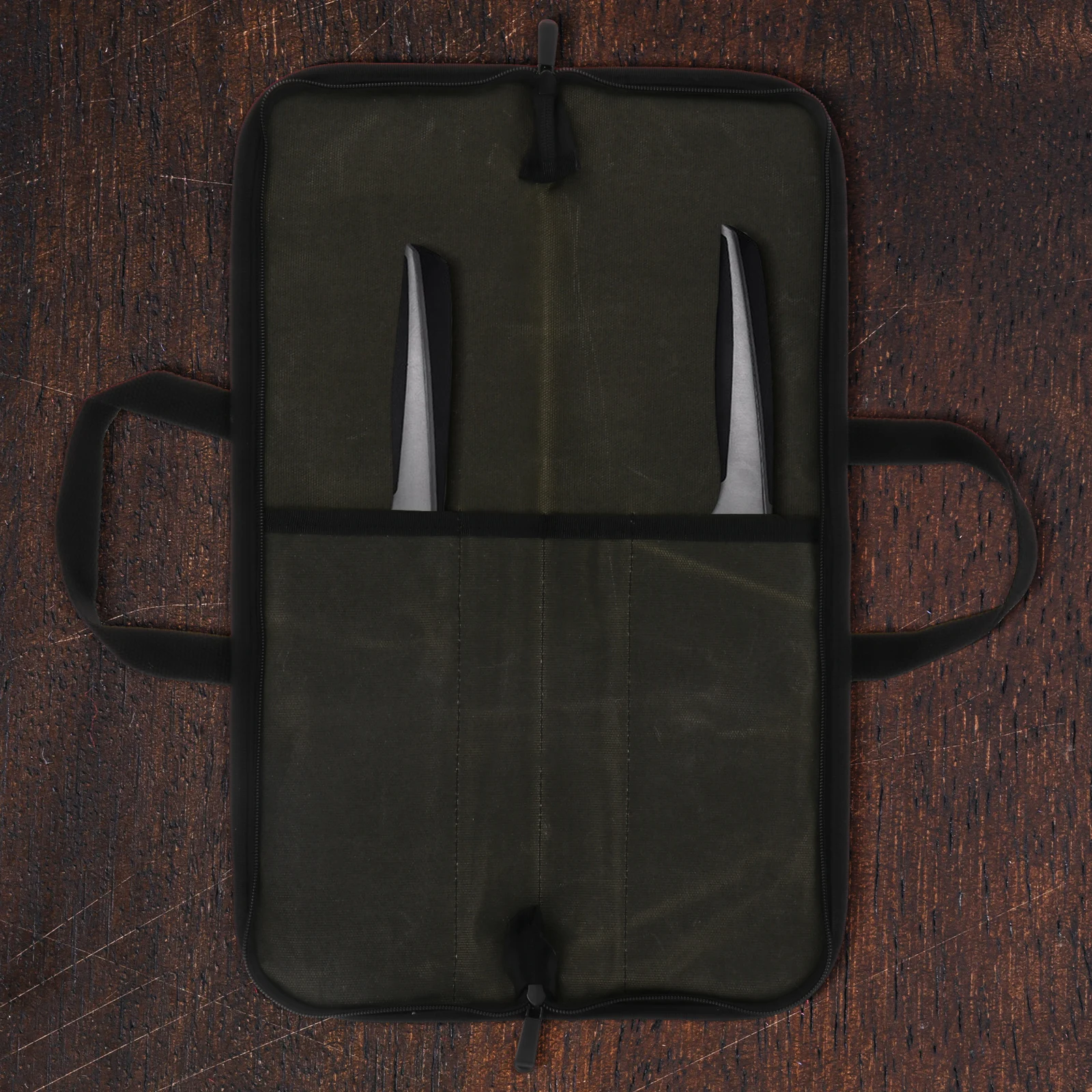 

Large Capacity Knife Storage Bag Canvas Cutlery Holder Chef Bag Lightweight Travel Camping Kitchen ganizer