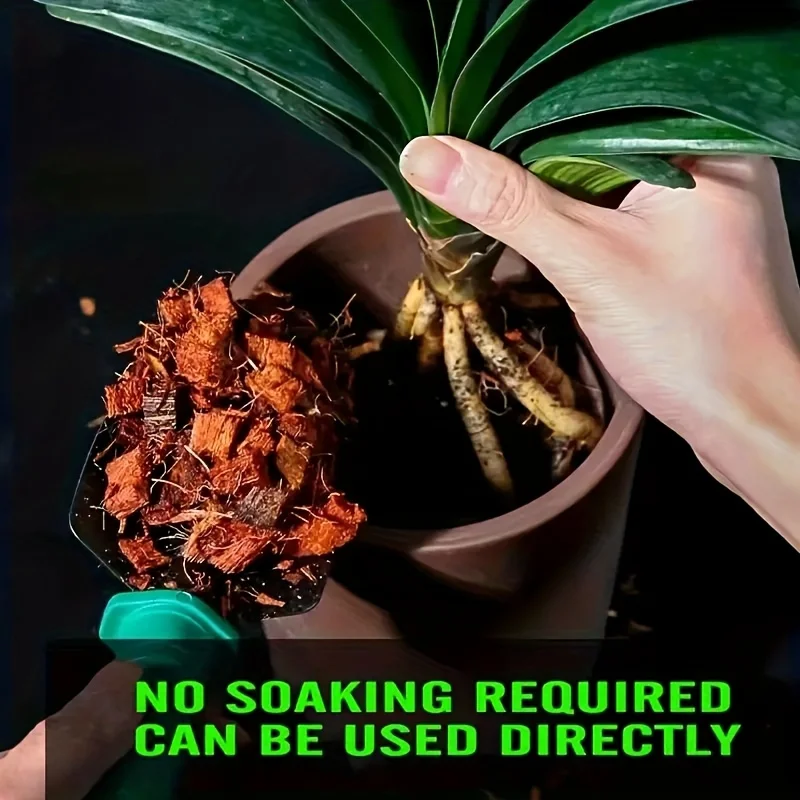 1 pièce de fibre de coque de noix de coco, substrat naturel de qualité supérieure pour l'horticulture, litière pour animaux de compagnie, pour culture intérieure/extérieure et décoration de jardin