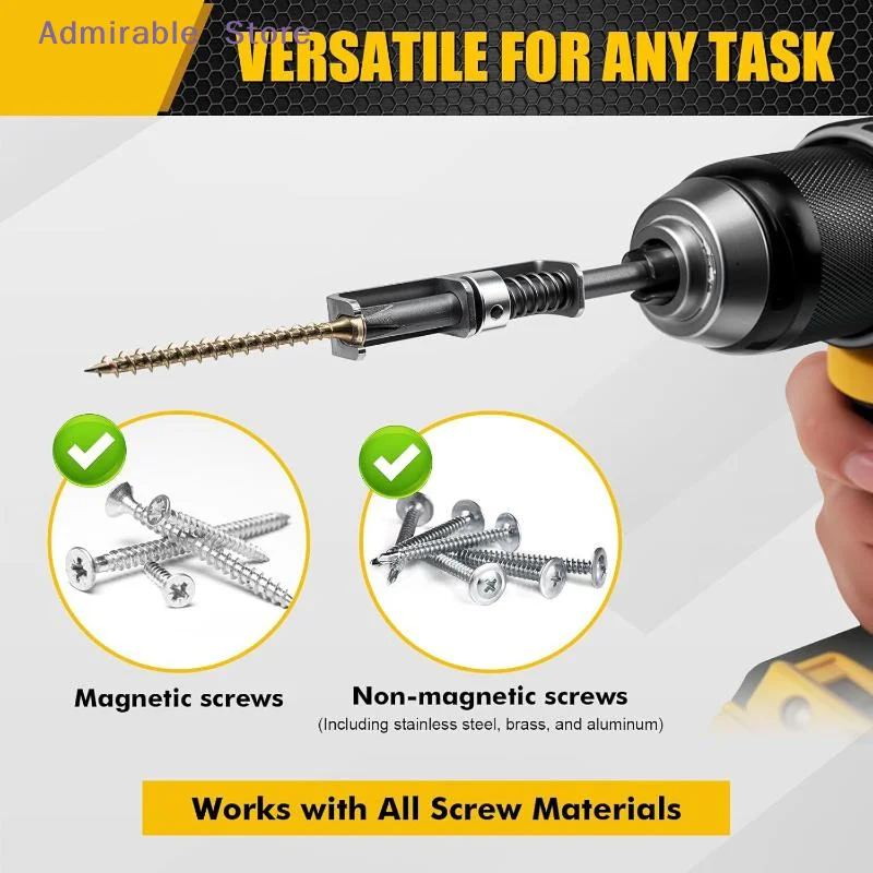 w1PC Spring-Loaded Screw Holder Bit Wear Resist Anti-Drop Screwdriver Bit Universal Screw RetainingFor Electricians Mechanics