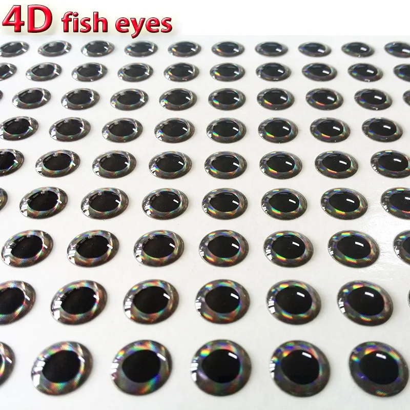 2023NEW 4D fish eyes fly fishing lure eye realistic holographic fly tying material size 3mm-12mm quantity:300pcs/lot