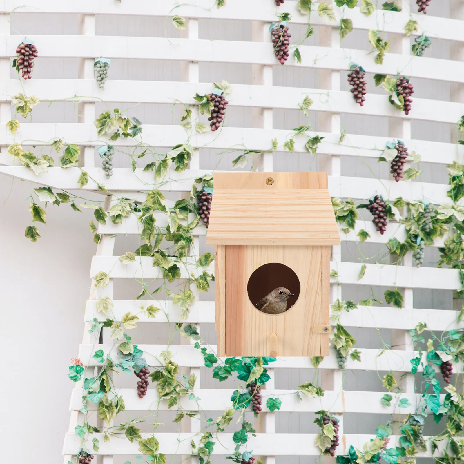 BEEHIVE BIRDHOUSE สวิตช์ไฟ Surround Birdcage ตกแต่งไม้ธรรมชาติสําหรับภายนอก