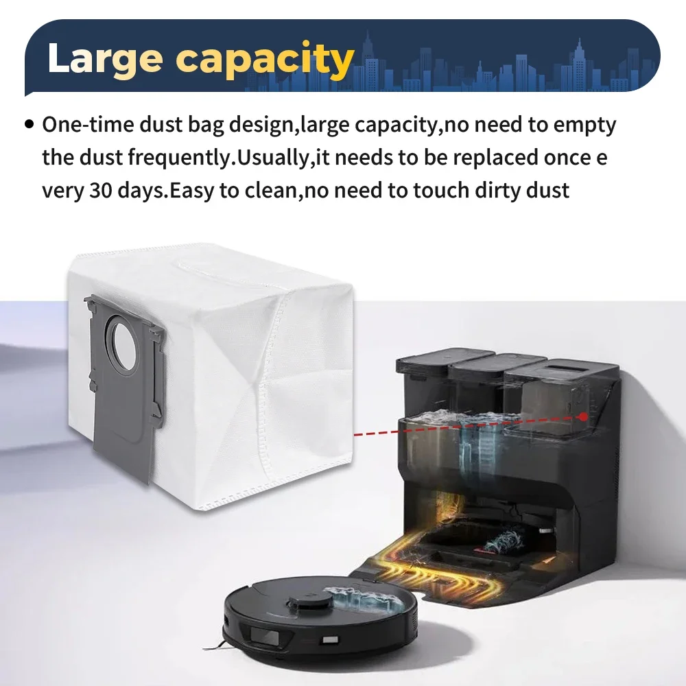 Vakuumteile für Roborock Q8 Max/Q8 Max+/Q8 Max Plus/Q5 Pro/Q5 Pro+/Q5 Pro Plus Hauptseitenbürste HEPA-Filter Mopptücher Staubbeutel