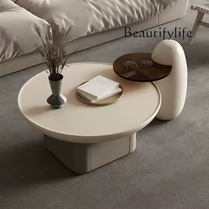 

Cream wind small apartment modern coffee table TV cabinet 2024 new household