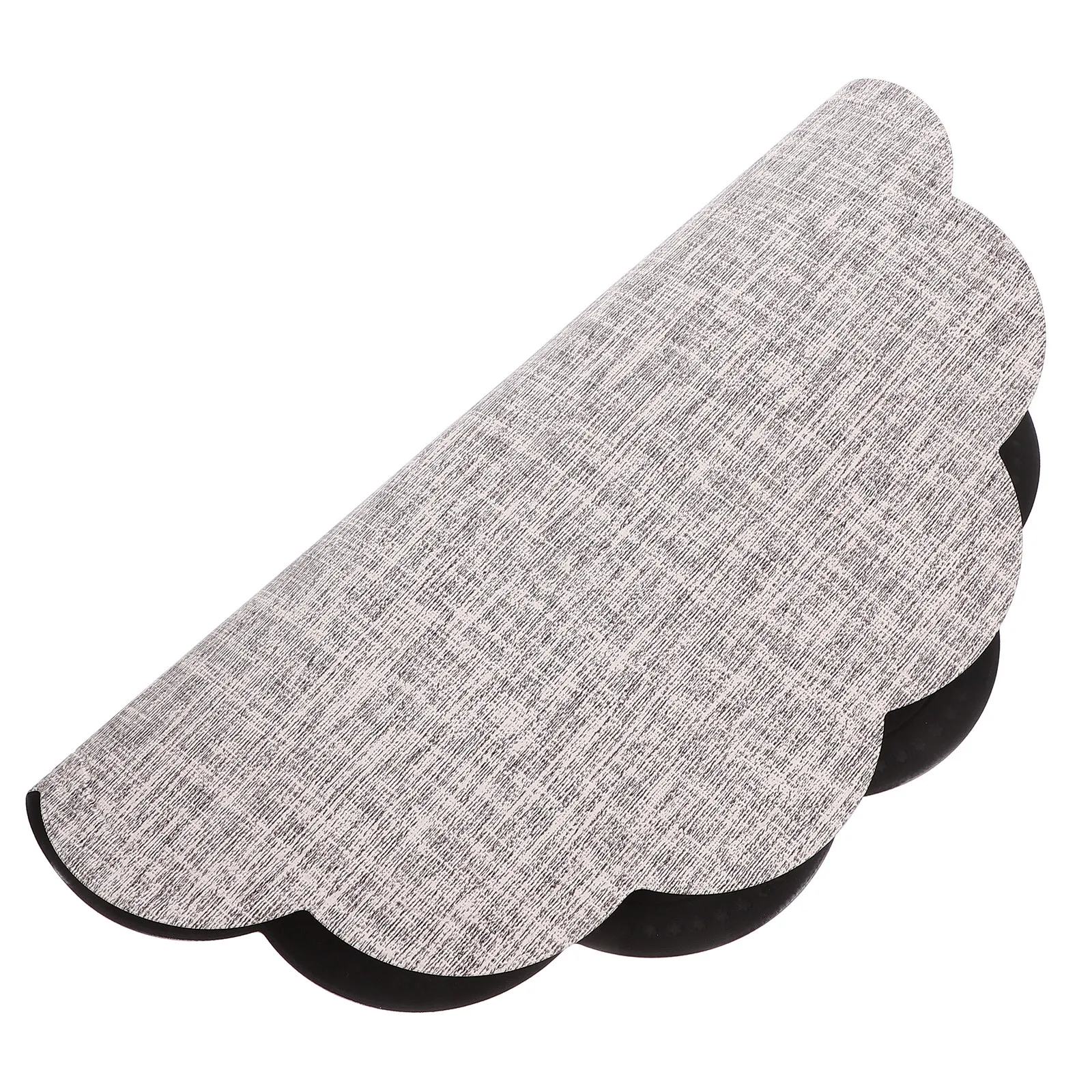 Dining Table Placemat Flower Shape Imitation Linen Waterproof Oil-Proof Skid-Proof Place Mat for Restaurant Hotel Coffee Bar