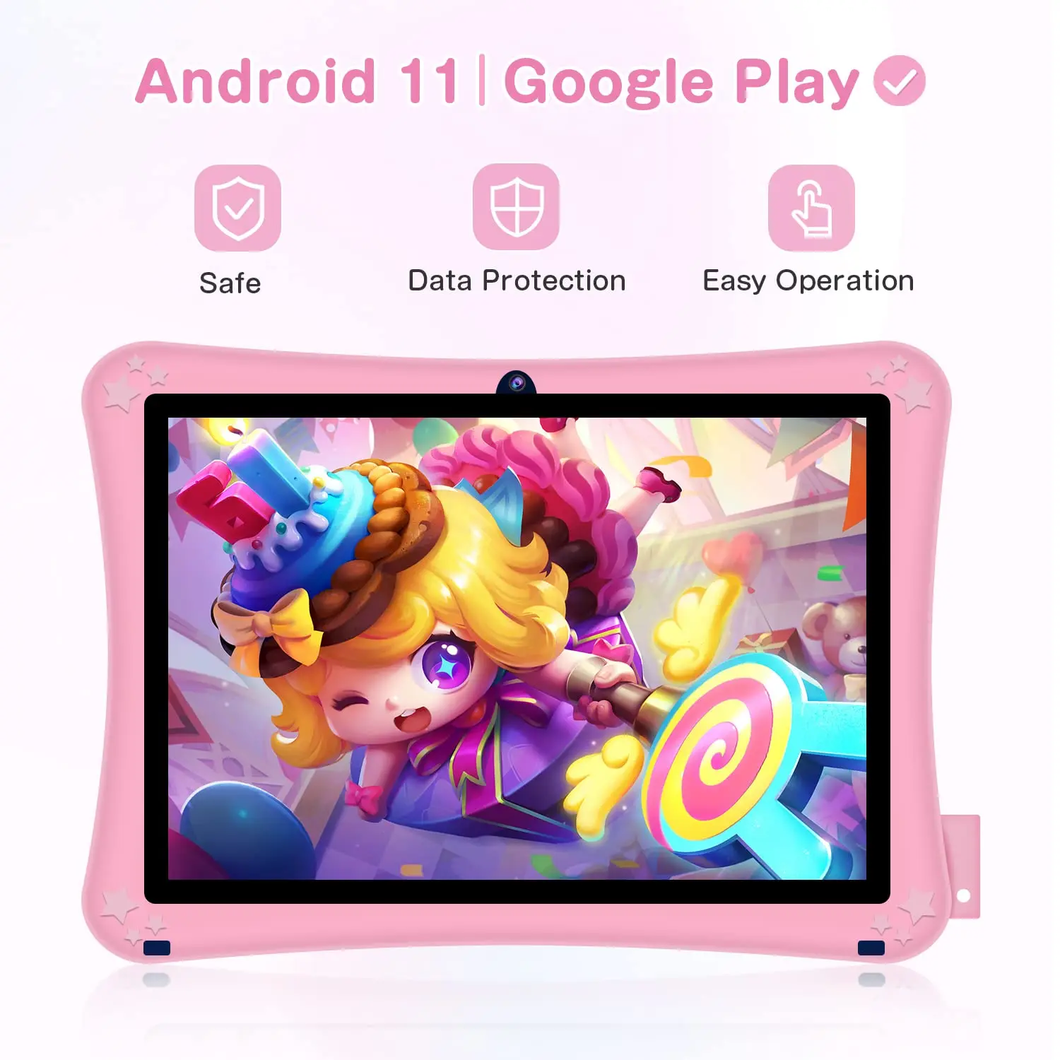 7 Inch Android Kids Tablet 2 + 32Gb Wifi Google Play Peuter Tablet Met Ouderlijk Toezicht Kinderen Tablet Met Kind-Proof Case