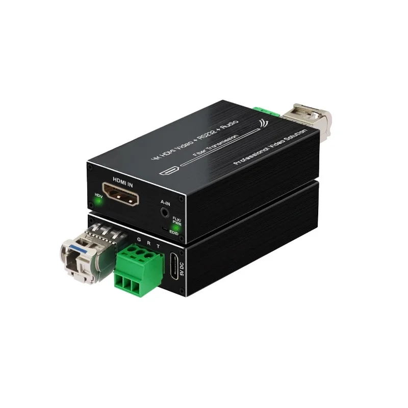 4KHDMI Video Optical Terminal Optical Fiber Extender Converter 60Hz External Audio RS232