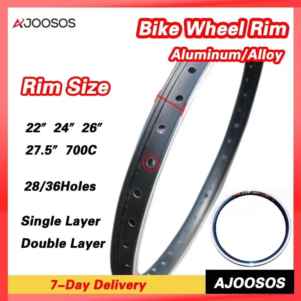 

1 пара ободов колеса для горного велосипеда, 22 "24" 26" 27,5 "700C, размер, обод колеса для шоссейного велосипеда, ширина 2,5/3,1 см, обручи для велосипеда из алюминиевого сплава