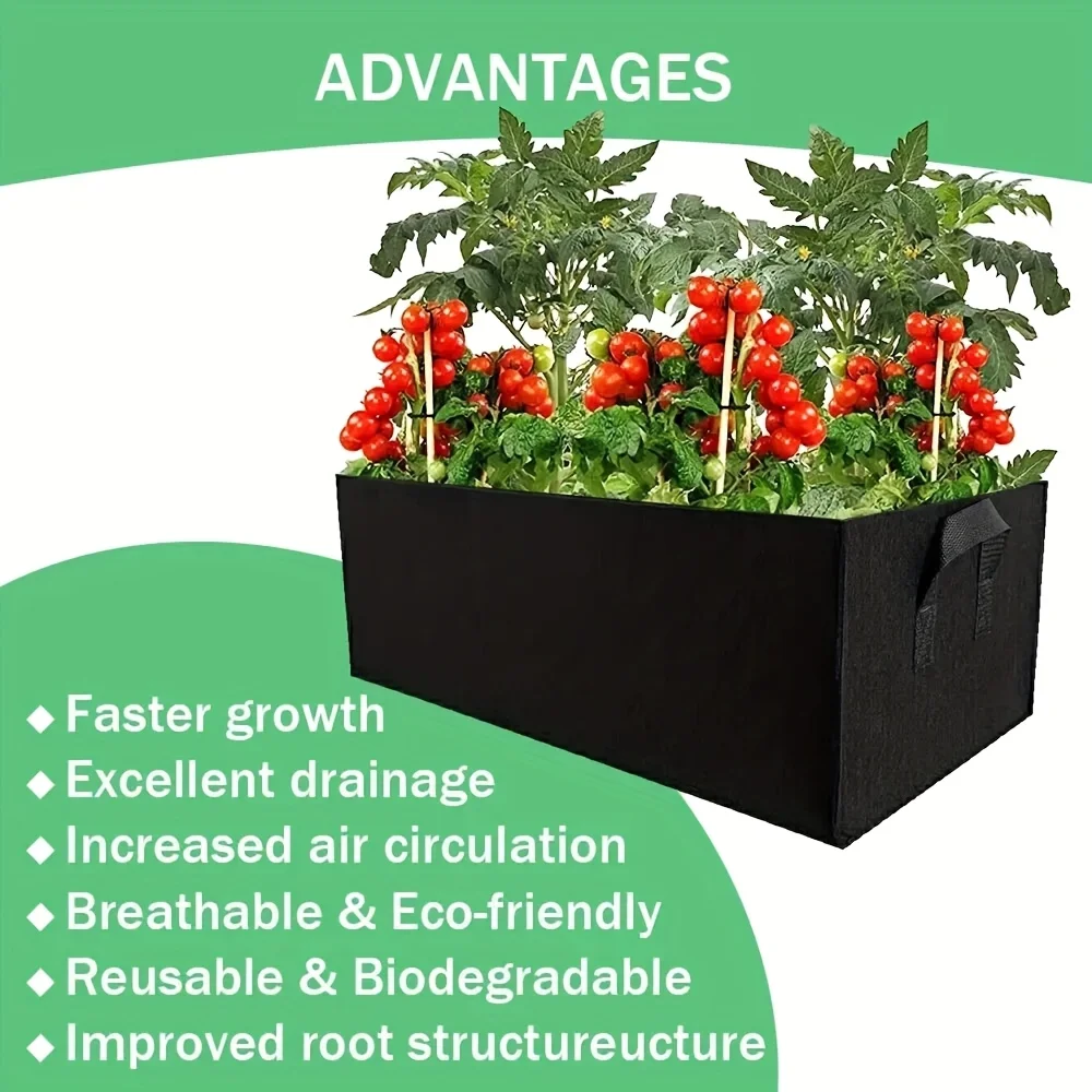 Multi Sized Garden Planting Bag with Handle, Suitable for Vegetables, Flowers, and Seedlings, Outdoor Flower Pots