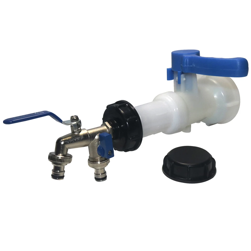 

Double nipple faucet+1/2 '' threaded cover+IBC S60 extension tube+heavy-duty valve IBC accessories, garden irrigation