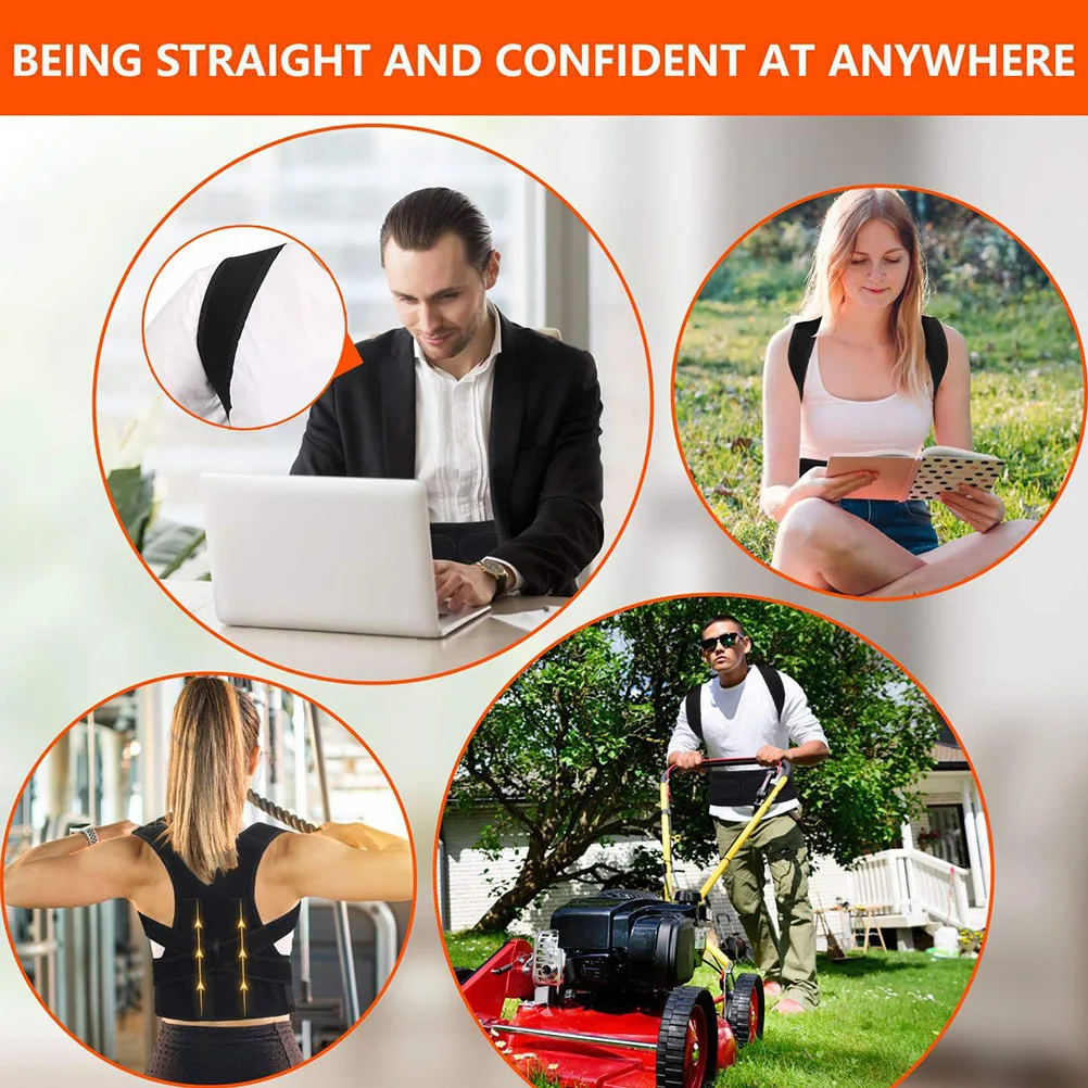 

Ergonomic Adjustable Back Corrector Posture Brace Comfortable Breathable Durable Back Straightener for Office Home Daily Use